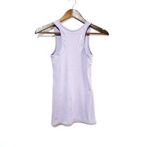 Under Armour Fitted Tank Top Rbbed Knit Heatgear Purple Workout Running Small